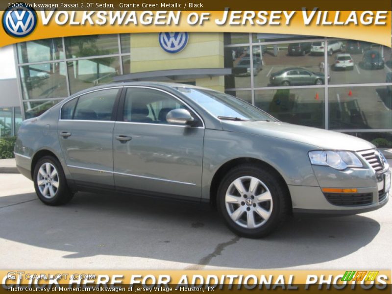 Granite Green Metallic / Black 2006 Volkswagen Passat 2.0T Sedan
