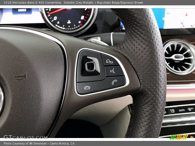 Controls of 2018 E 400 Convertible