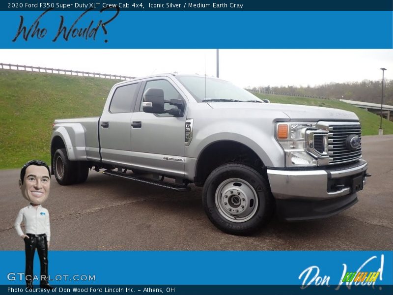 Iconic Silver / Medium Earth Gray 2020 Ford F350 Super Duty XLT Crew Cab 4x4
