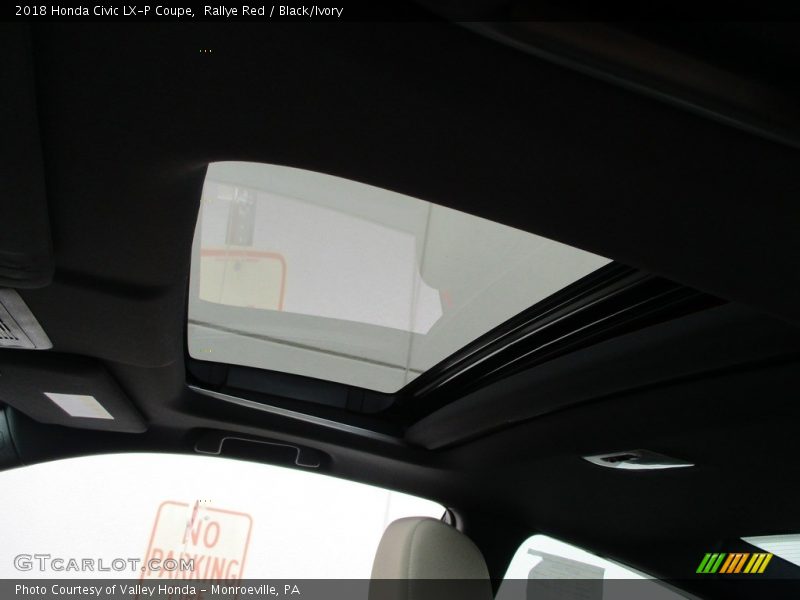 Rallye Red / Black/Ivory 2018 Honda Civic LX-P Coupe