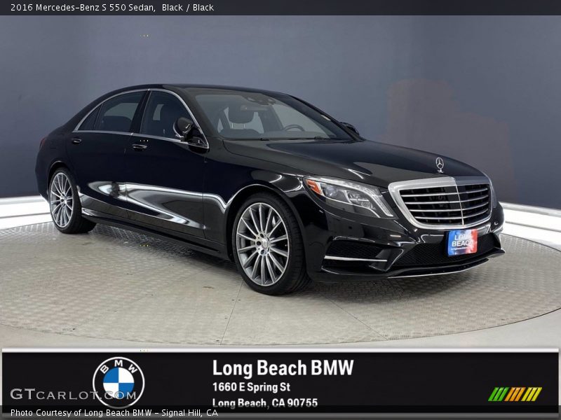 Black / Black 2016 Mercedes-Benz S 550 Sedan