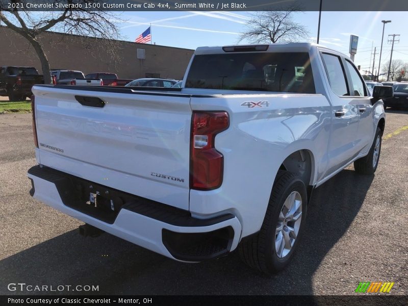 Summit White / Jet Black 2021 Chevrolet Silverado 1500 Custom Crew Cab 4x4