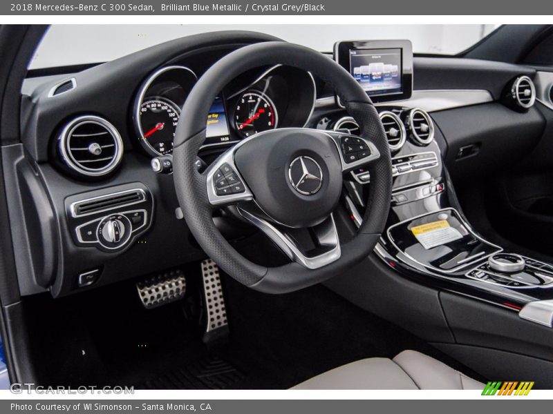 Brilliant Blue Metallic / Crystal Grey/Black 2018 Mercedes-Benz C 300 Sedan