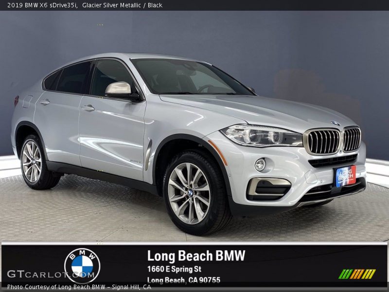 Glacier Silver Metallic / Black 2019 BMW X6 sDrive35i