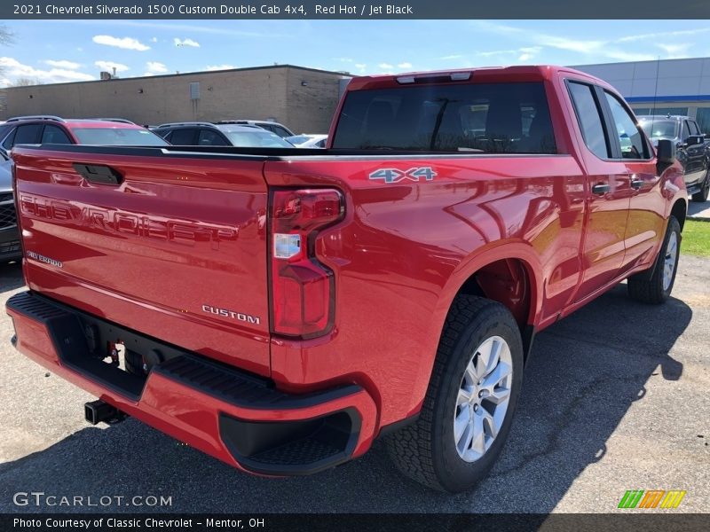 Red Hot / Jet Black 2021 Chevrolet Silverado 1500 Custom Double Cab 4x4
