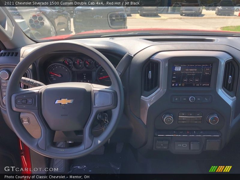 Red Hot / Jet Black 2021 Chevrolet Silverado 1500 Custom Double Cab 4x4
