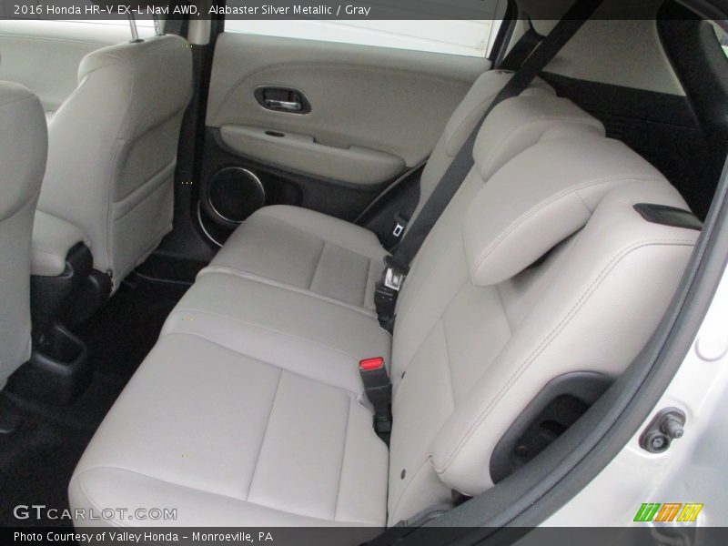 Alabaster Silver Metallic / Gray 2016 Honda HR-V EX-L Navi AWD