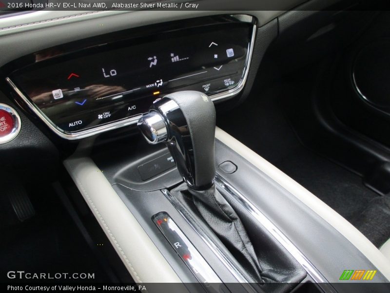 Alabaster Silver Metallic / Gray 2016 Honda HR-V EX-L Navi AWD
