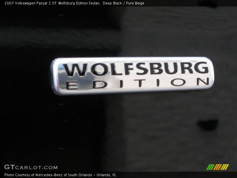 Deep Black / Pure Beige 2007 Volkswagen Passat 2.0T Wolfsburg Edition Sedan