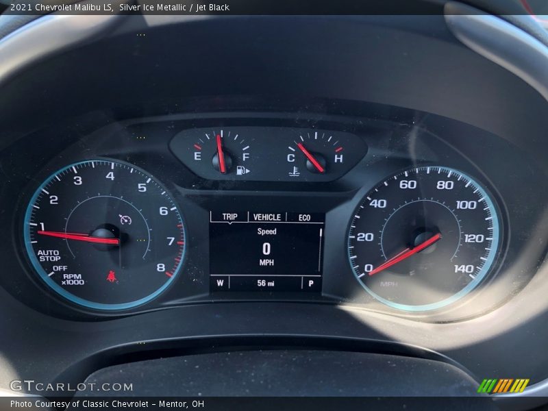 Silver Ice Metallic / Jet Black 2021 Chevrolet Malibu LS