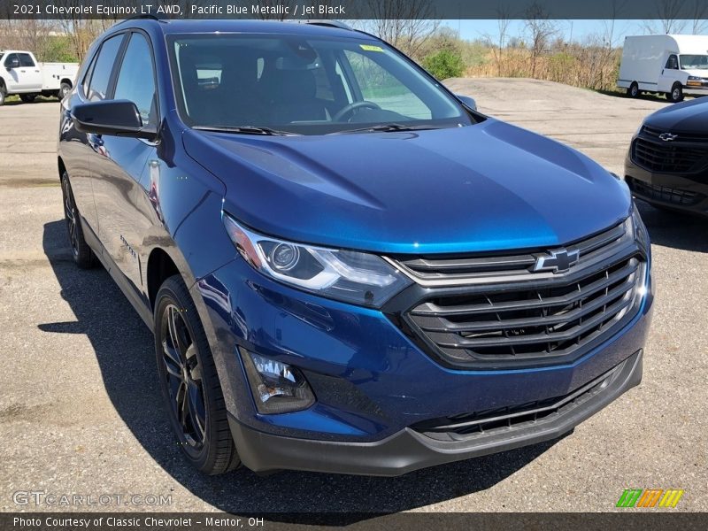 Pacific Blue Metallic / Jet Black 2021 Chevrolet Equinox LT AWD