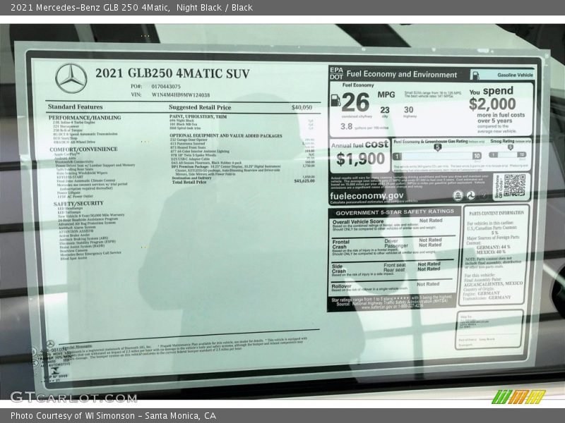 Night Black / Black 2021 Mercedes-Benz GLB 250 4Matic