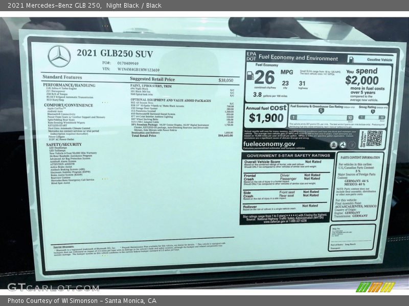 Night Black / Black 2021 Mercedes-Benz GLB 250