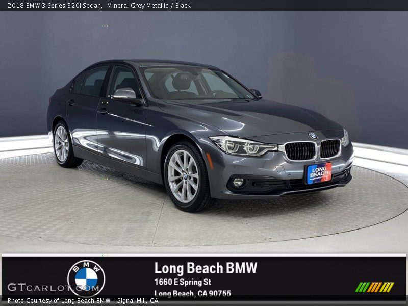 Mineral Grey Metallic / Black 2018 BMW 3 Series 320i Sedan