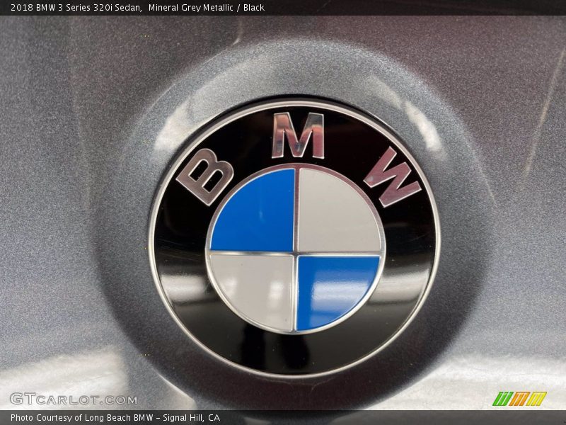 Mineral Grey Metallic / Black 2018 BMW 3 Series 320i Sedan