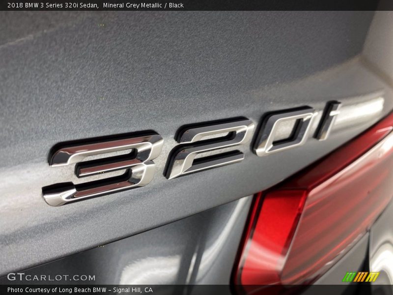 Mineral Grey Metallic / Black 2018 BMW 3 Series 320i Sedan