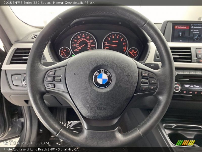 Mineral Grey Metallic / Black 2018 BMW 3 Series 320i Sedan