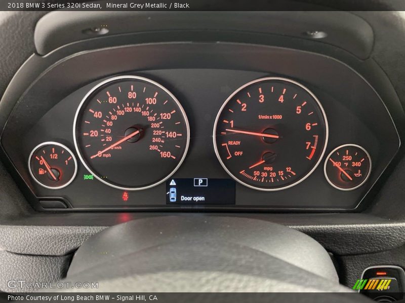 Mineral Grey Metallic / Black 2018 BMW 3 Series 320i Sedan