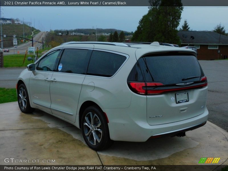 Luxury White Pearl / Caramel/Black 2021 Chrysler Pacifica Pinnacle AWD