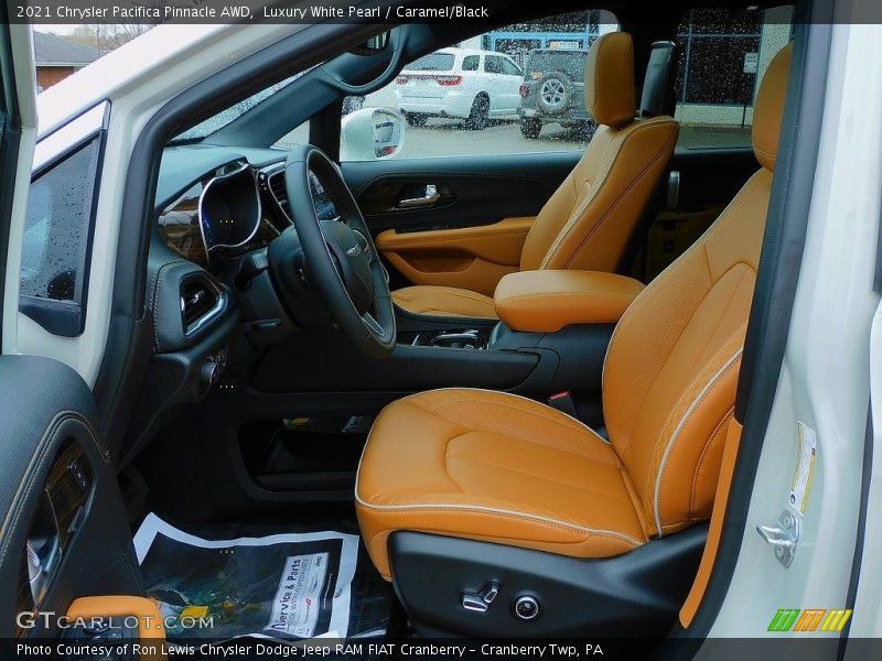 Luxury White Pearl / Caramel/Black 2021 Chrysler Pacifica Pinnacle AWD