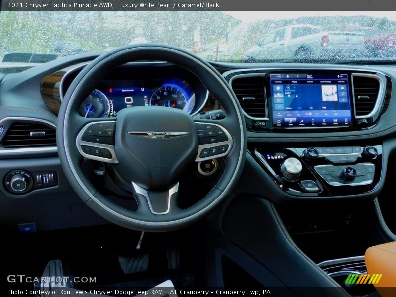 Luxury White Pearl / Caramel/Black 2021 Chrysler Pacifica Pinnacle AWD