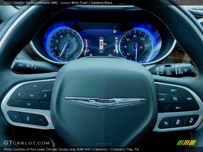 Luxury White Pearl / Caramel/Black 2021 Chrysler Pacifica Pinnacle AWD