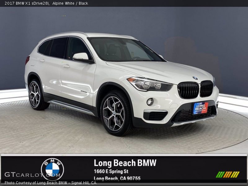 Alpine White / Black 2017 BMW X1 sDrive28i