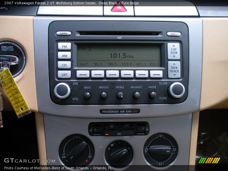 Deep Black / Pure Beige 2007 Volkswagen Passat 2.0T Wolfsburg Edition Sedan