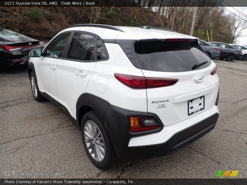 Chalk White / Black 2021 Hyundai Kona SEL AWD