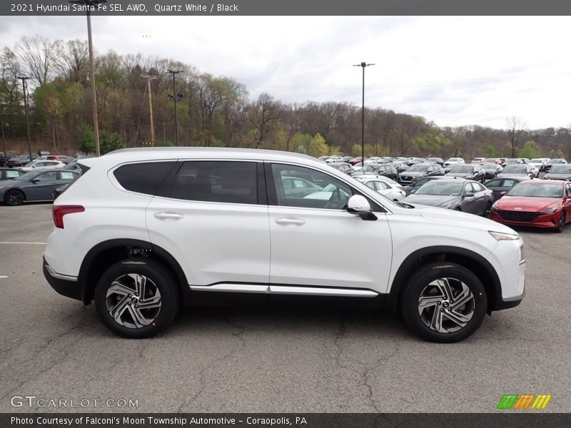 Quartz White / Black 2021 Hyundai Santa Fe SEL AWD