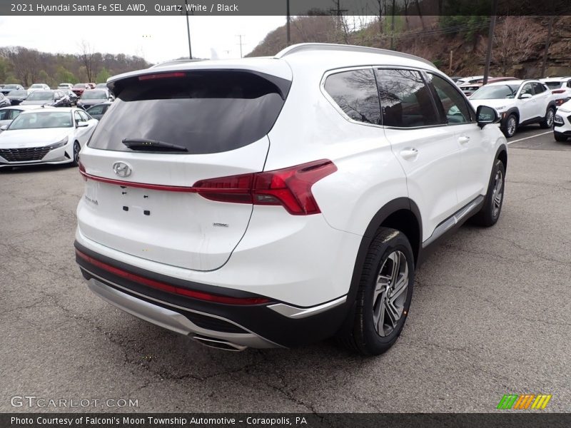 Quartz White / Black 2021 Hyundai Santa Fe SEL AWD