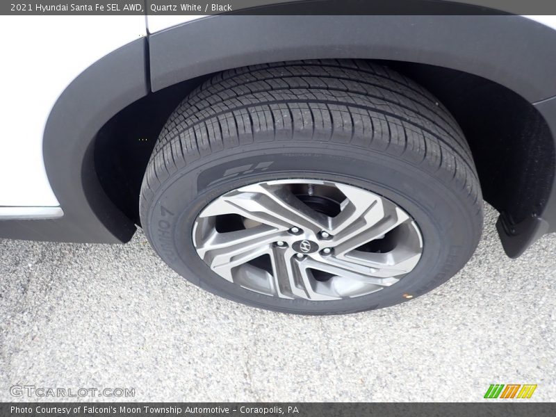 Quartz White / Black 2021 Hyundai Santa Fe SEL AWD