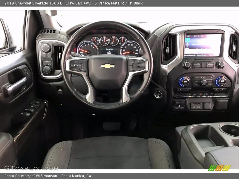 Silver Ice Metallic / Jet Black 2019 Chevrolet Silverado 1500 LT Crew Cab 4WD