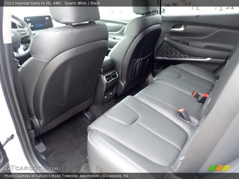 Quartz White / Black 2021 Hyundai Santa Fe SEL AWD