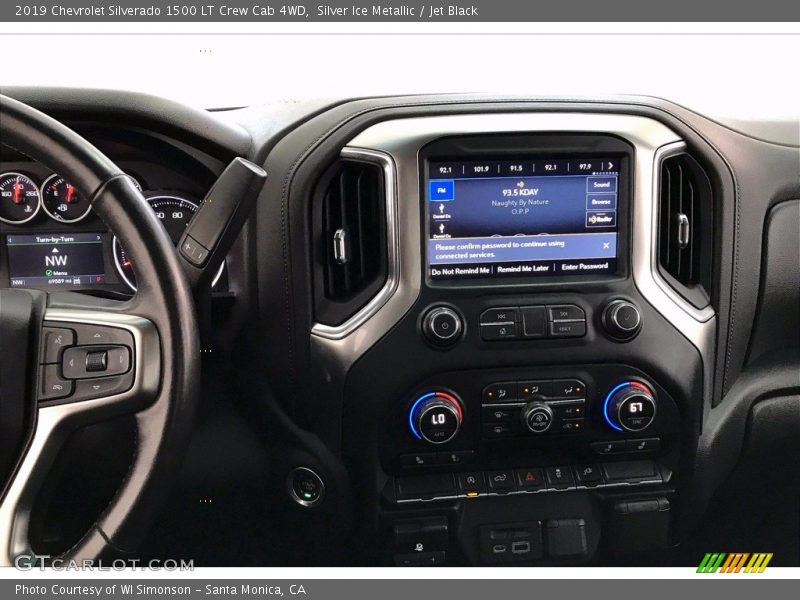 Silver Ice Metallic / Jet Black 2019 Chevrolet Silverado 1500 LT Crew Cab 4WD