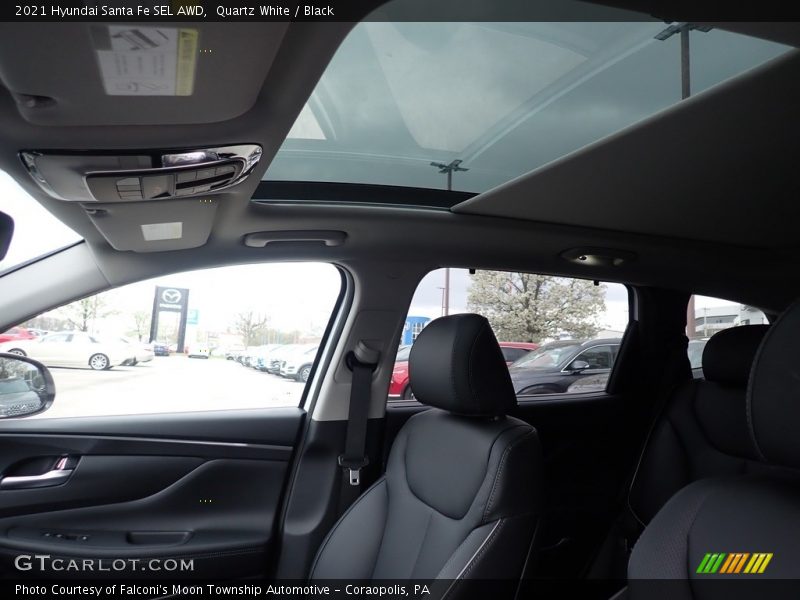 Quartz White / Black 2021 Hyundai Santa Fe SEL AWD