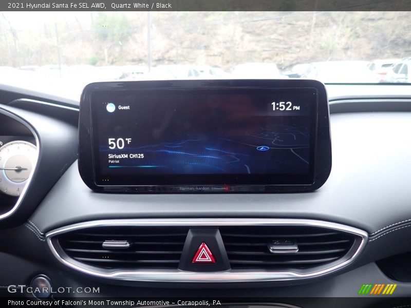 Quartz White / Black 2021 Hyundai Santa Fe SEL AWD