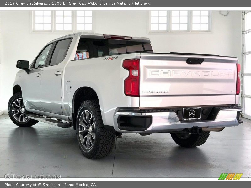 Silver Ice Metallic / Jet Black 2019 Chevrolet Silverado 1500 LT Crew Cab 4WD