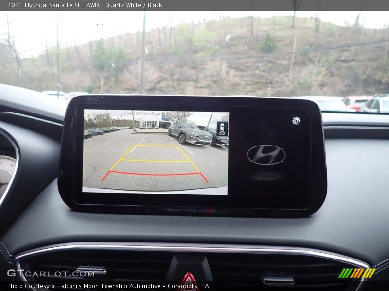 Quartz White / Black 2021 Hyundai Santa Fe SEL AWD
