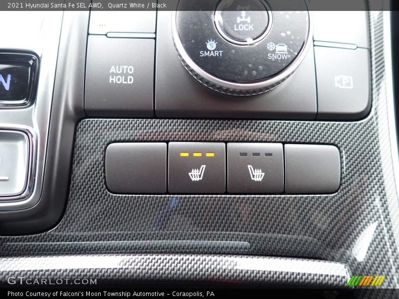 Quartz White / Black 2021 Hyundai Santa Fe SEL AWD