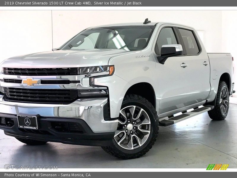 Silver Ice Metallic / Jet Black 2019 Chevrolet Silverado 1500 LT Crew Cab 4WD