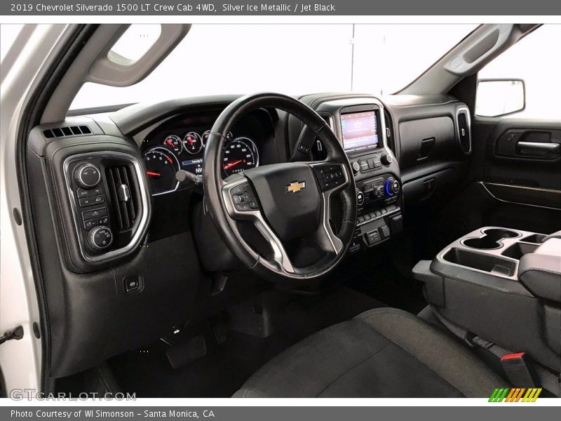 Silver Ice Metallic / Jet Black 2019 Chevrolet Silverado 1500 LT Crew Cab 4WD