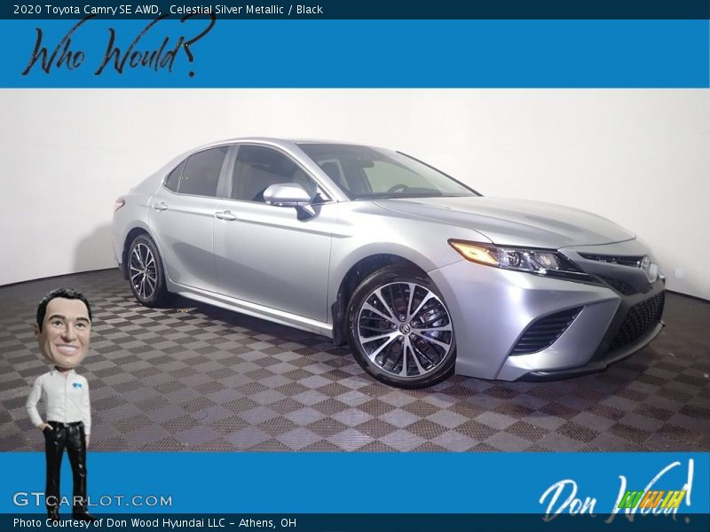 Celestial Silver Metallic / Black 2020 Toyota Camry SE AWD