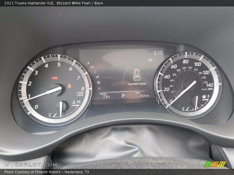 Blizzard White Pearl / Black 2021 Toyota Highlander XLE