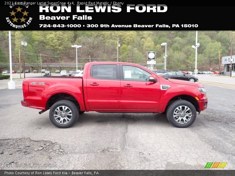 Rapid Red Metallic / Ebony 2021 Ford Ranger Lariat SuperCrew 4x4