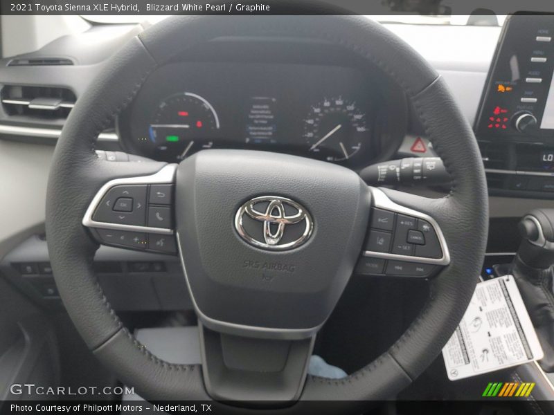 Blizzard White Pearl / Graphite 2021 Toyota Sienna XLE Hybrid