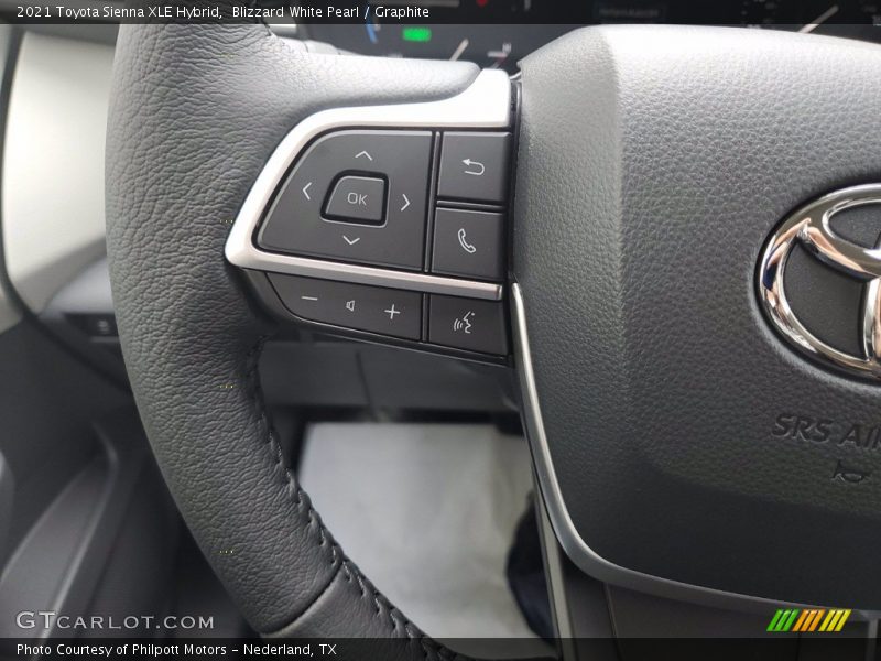Blizzard White Pearl / Graphite 2021 Toyota Sienna XLE Hybrid