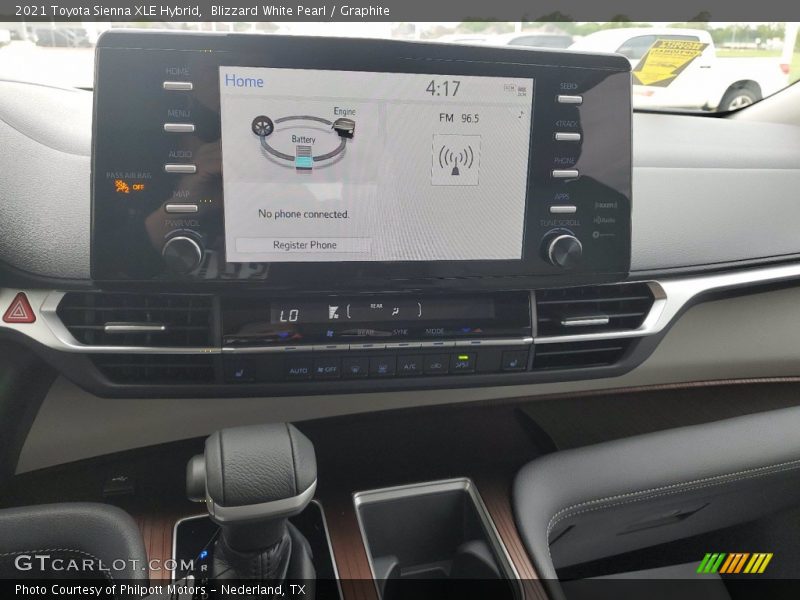 Blizzard White Pearl / Graphite 2021 Toyota Sienna XLE Hybrid