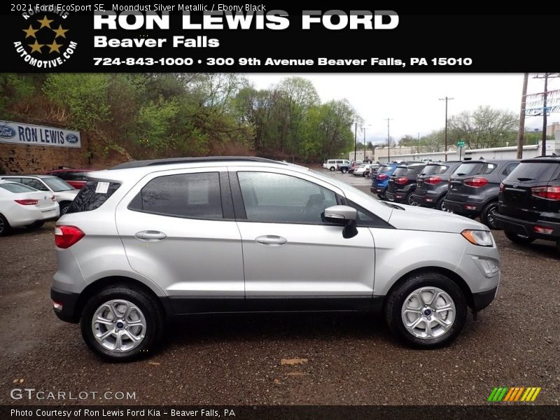 Moondust Silver Metallic / Ebony Black 2021 Ford EcoSport SE