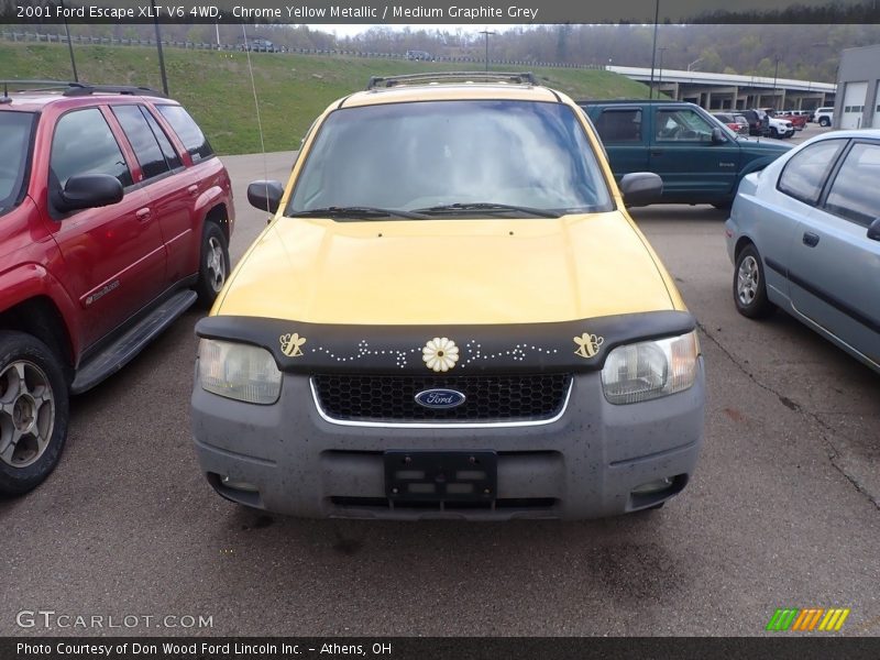 Chrome Yellow Metallic / Medium Graphite Grey 2001 Ford Escape XLT V6 4WD